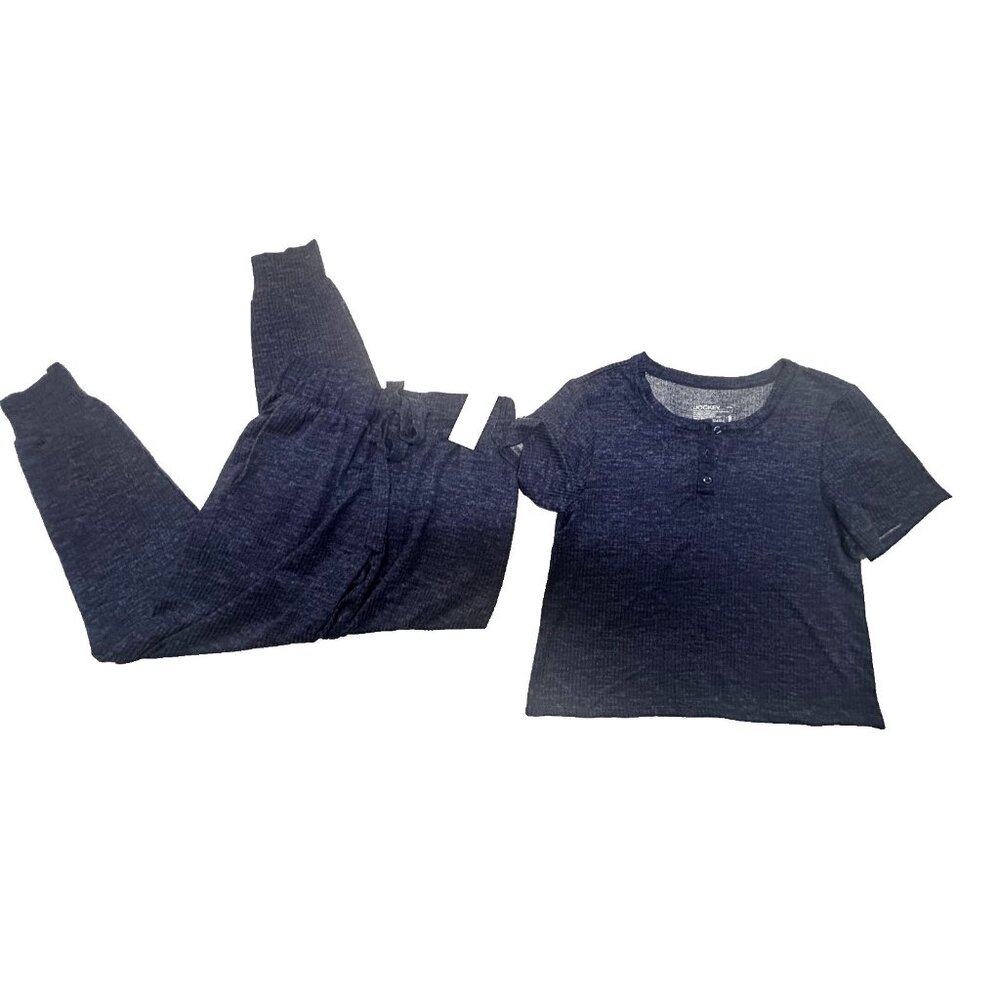 Jockey‎ Luxe Lounge Ribbed Tee and Jogger Set Purple Size S